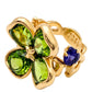 Chanel - 18k Yellow Gold Peridot Iolite Clover Ring