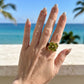 Chanel - 18k Yellow Gold Peridot Iolite Clover Ring