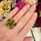 Chanel - 18k Yellow Gold Peridot Iolite Clover Ring