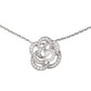 18k White Gold Diamond Fil de Camélia Pendant Necklace