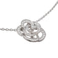 18k White Gold Diamond Fil de Camélia Pendant Necklace