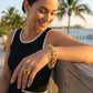 Christian Dior - 18k Yellow Gold Citrine Leopard Spot Ring