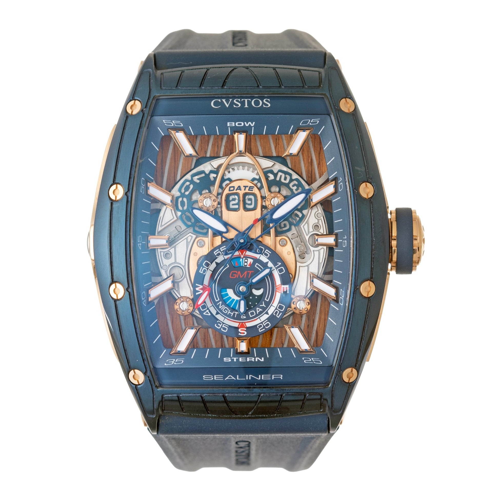CVSTOS - Challenge II GT Sealiner GMT Blue Steel Rose Gold