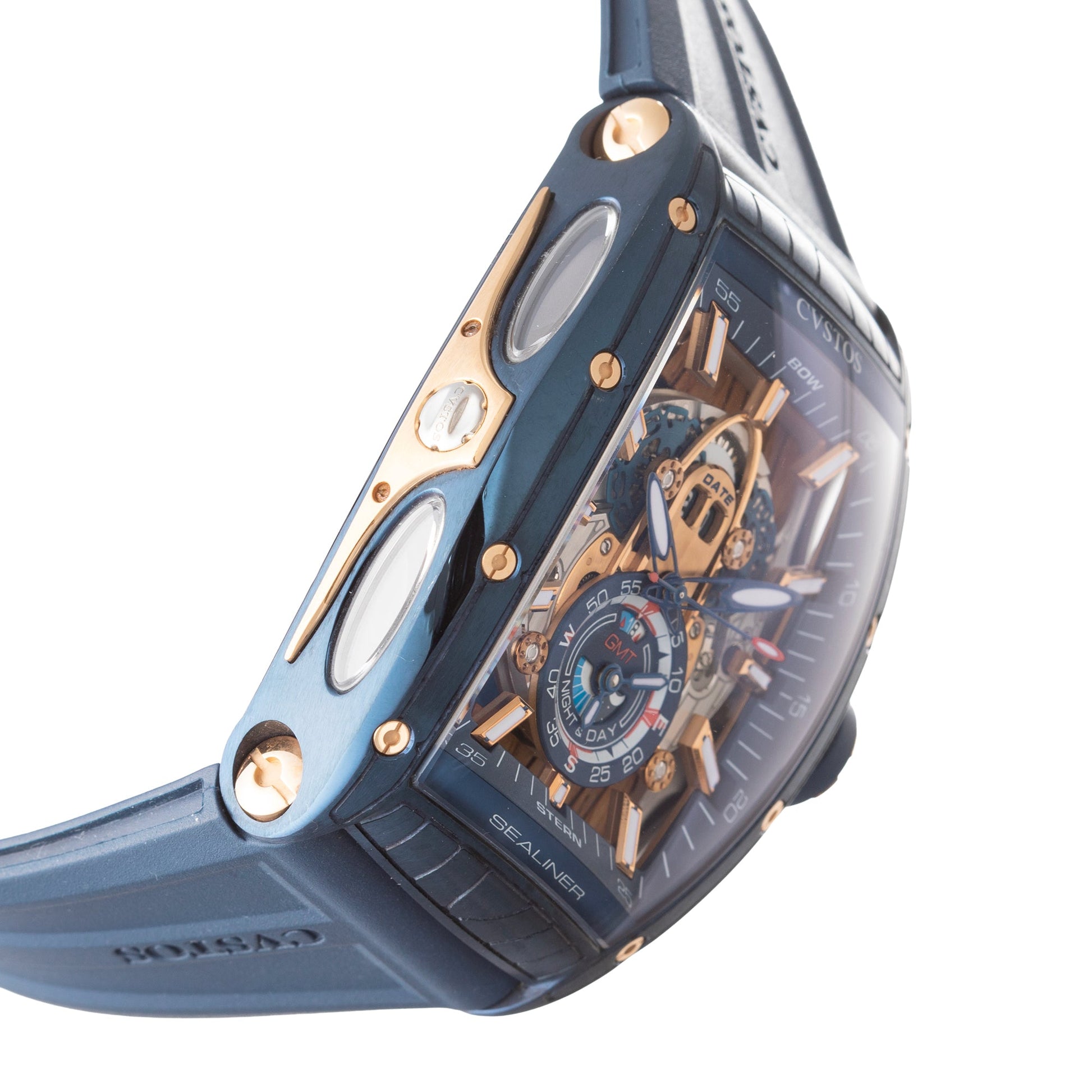 CVSTOS - Challenge II GT Sealiner GMT Blue Steel Rose Gold