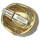 David Webb - 18k Gold Platinum White Enamel Diamond Dome Earrings