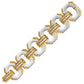 David Webb - 18k Gold Rock Crystal Diamond Link Bracelet