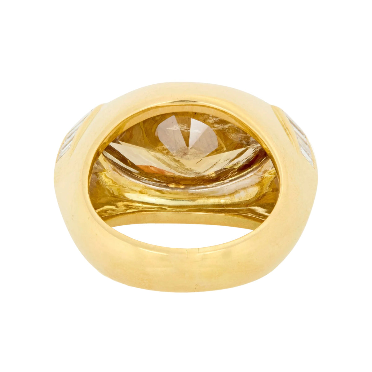 David Webb - 18k Yellow Gold Marquise Brown Diamond Ring