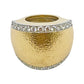 David Webb - 18k Yellow Gold Platinum Diamond Dome Ring