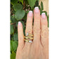 David Webb - 18k Yellow Gold Platinum Diamond Nail Wrap Ring