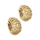 David Webb - 1970s Textured 18k Yellow Gold Hoop Earrings