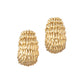 David Webb - 1970s Textured 18k Yellow Gold Hoop Earrings