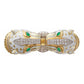 Platinum & 18K Yellow Gold Double Head Tiger White Enamel Bracelet