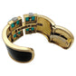 David Webb - Turquoise Diamond Black Enamel Bastille Cuff Bracelet