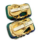 David Webb - Vintage Azurmalachite Diamond Shrimp Earrings