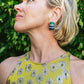 David Webb - Vintage Azurmalachite Diamond Shrimp Earrings