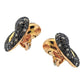 De Grisogono - 18k Pink Gold Black & White Dimond Contrario Earrings