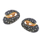 18k Pink Gold Black & White Dimond Contrario Earrings