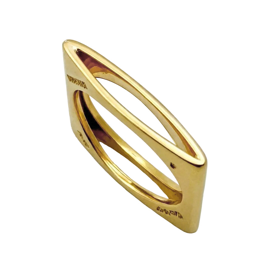 Dinh Van 18k Yellow Gold Double Faces Ring