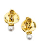 Elizabeth Gage - 18k Yellow Gold Pearl Diamond Drop Earrings