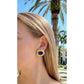 Elizabeth Locke - 18k Gold Blue Venetian Glass Intaglio Moonstone Earrings
