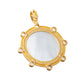 Elizabeth Locke - 19k Gold Blue Venetian Glass Intaglio Moonstone Pendant