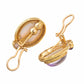 Elizabeth Locke - 19k Yellow Gold Cabochon Amethyst Earrings
