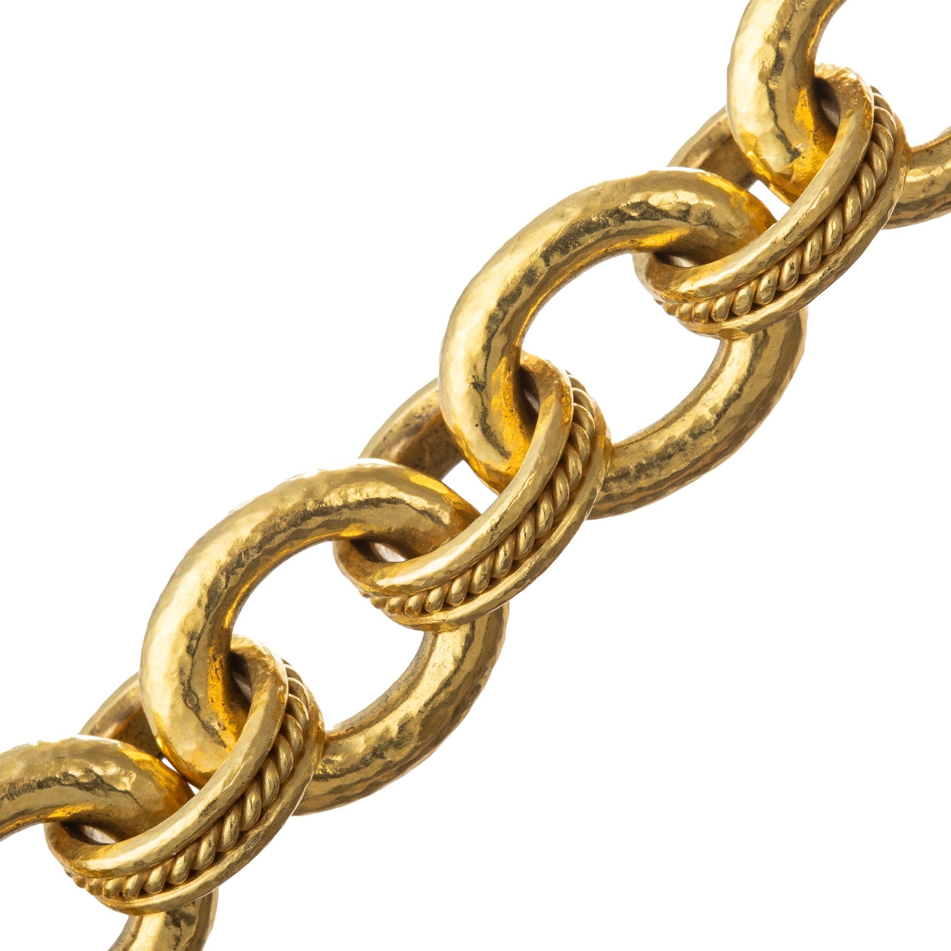 Elizabeth Locke - 19k Yellow Gold Circle Link Toggle Bracelet