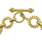 Elizabeth Locke - 19k Yellow Gold Circular Beaded Link Toggle Necklace