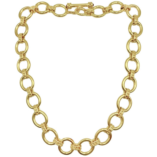 Elizabeth Locke - 19k Yellow Gold Elba Link Necklace