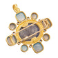 Elizabeth Locke - 19k Yellow Gold Labradorite Sapphire Pendant Brooch