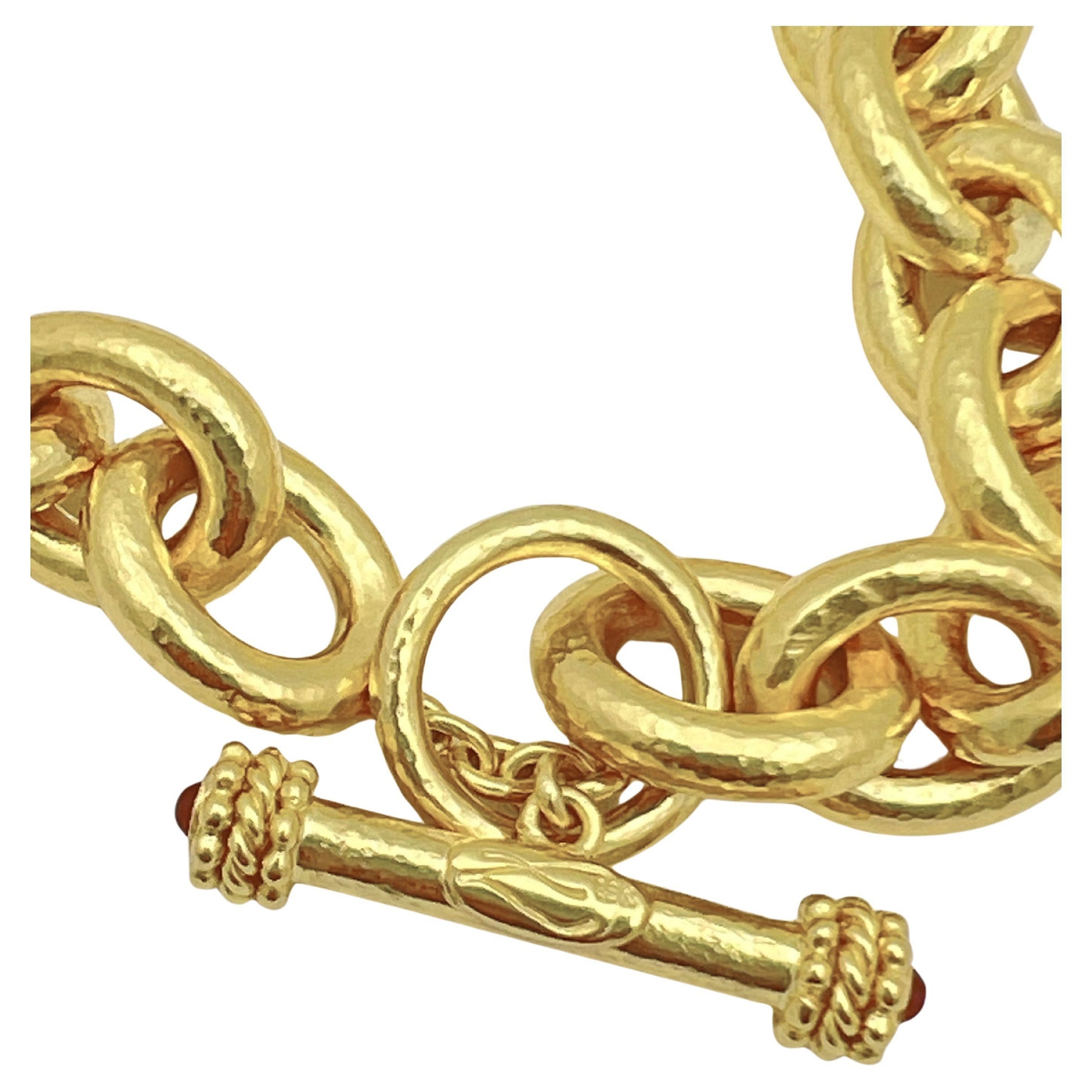 Elizabeth Locke - 19k Yellow Gold Oval Link Chain Necklace