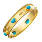 Elizabeth Locke - 19k Yellow Gold Turquoise Bangle Bracelet