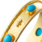 Elizabeth Locke - 19k Yellow Gold Turquoise Bangle Bracelet