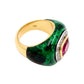 Emily Wheeler - Pink Tourmaline Diamond Maw Sit Sit Chubby Ring
