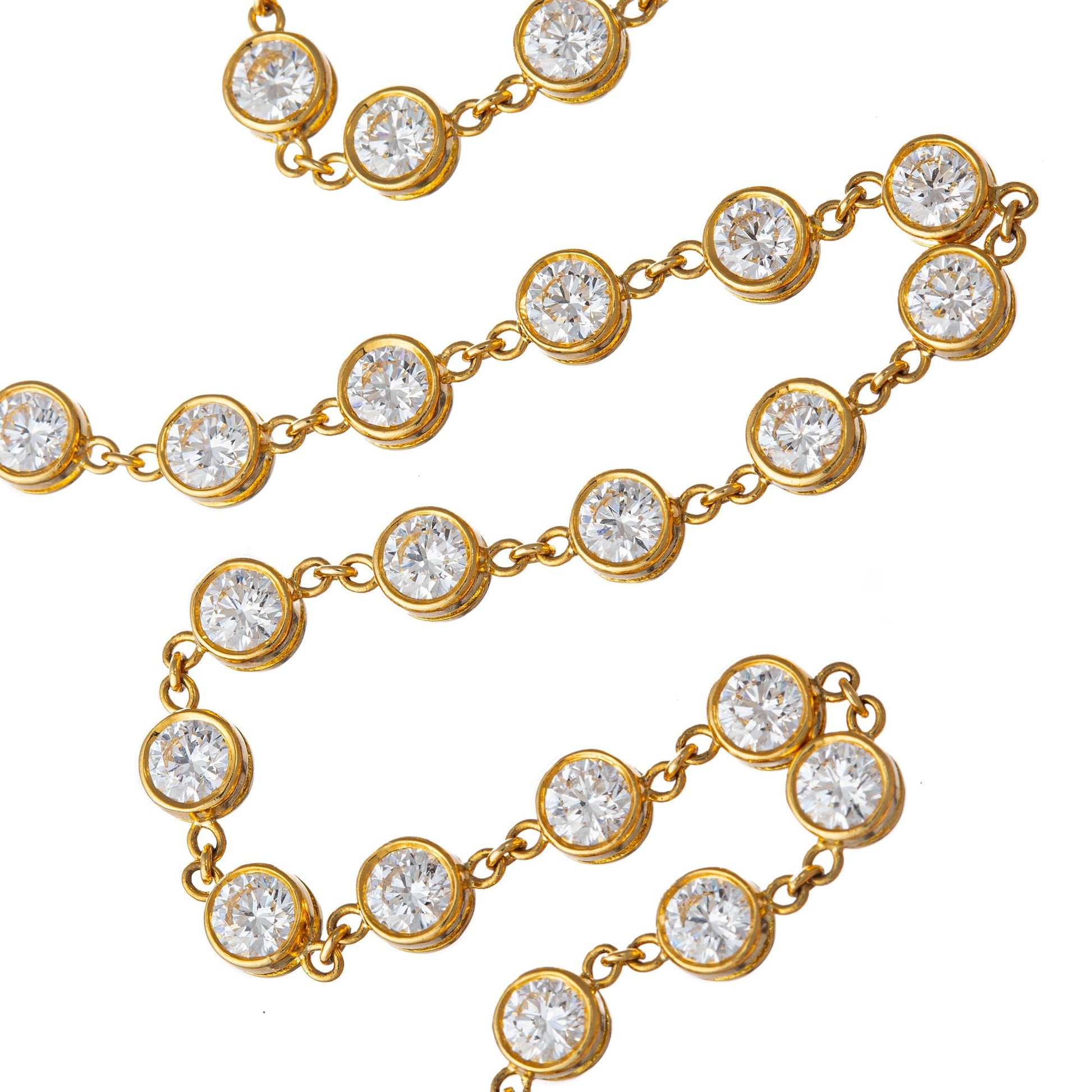 Estate Collection - 12ct Round Brilliant Diamond Chain Necklace