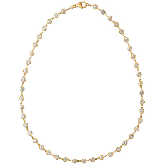 Estate Collection - 12ct Round Brilliant Diamond Chain Necklace