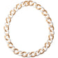 Estate Collection - 18k Pink Gold White Ceramic Curb - Link Necklace