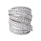 Estate Collection - 18k White Gold Diamond Ribbon Cocktail RIng