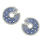 Estate Collection - 18k White Gold Sapphire Diamond Circle Earrings