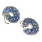 Estate Collection - 18k White Gold Sapphire Diamond Circle Earrings