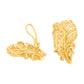 Estate Collection - 18k Yellow Gold Diamond Feather Earrings