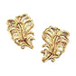 Estate Collection - 18k Yellow Gold Diamond Feather Earrings