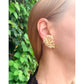 Estate Collection - 18k Yellow Gold Diamond Feather Earrings
