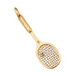 Estate Collection - 18k Yellow Gold Diamond Tennis Racquet Pendant