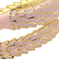 Estate Collection - 18k Yellow Gold Pink Enamel Diamond Snake Bracelet