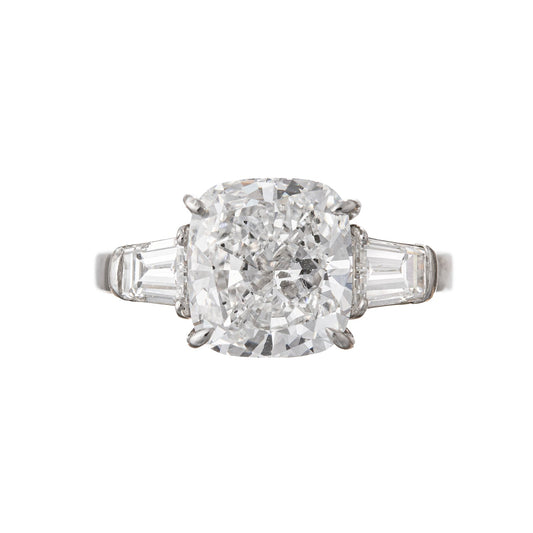 Estate Collection - 4.01ct Cushion Brilliant - Cut Diamond Engagement Ring
