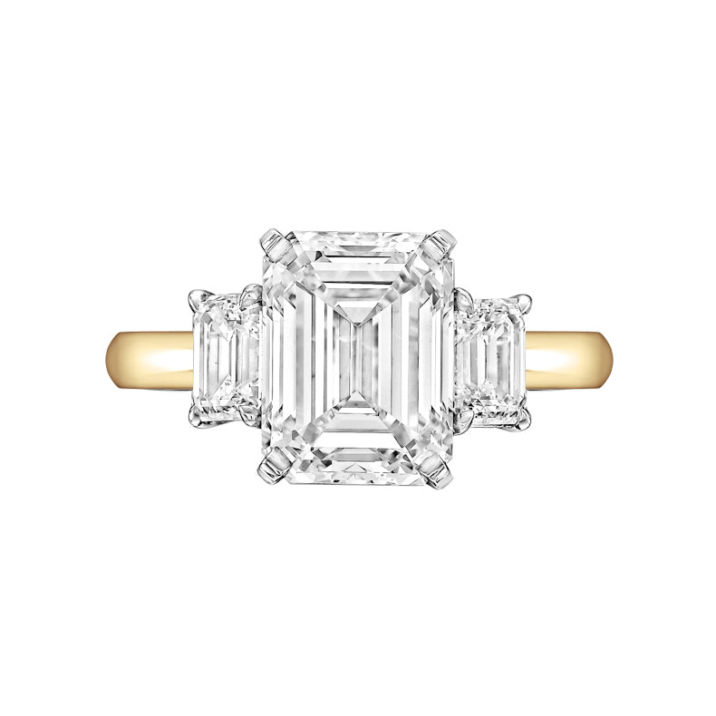 Estate Collection - 4.01ct Emerald - Cut Diamond Engagement Ring