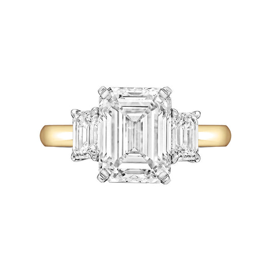 Estate Collection - 4.01ct Emerald - Cut Diamond Engagement Ring