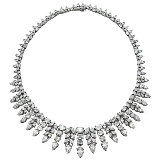 Estate Collection - 45ct Mixed - Cut Diamond Fringe Necklace