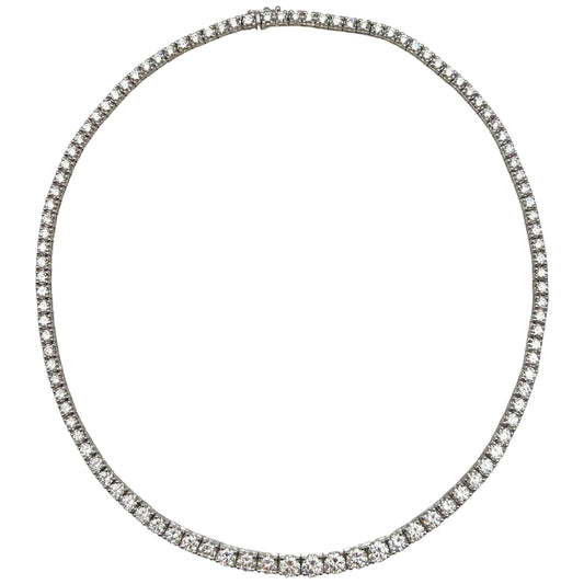 Estate Collection - 9.33ct Round Brilliant Diamond Riviera Necklace
